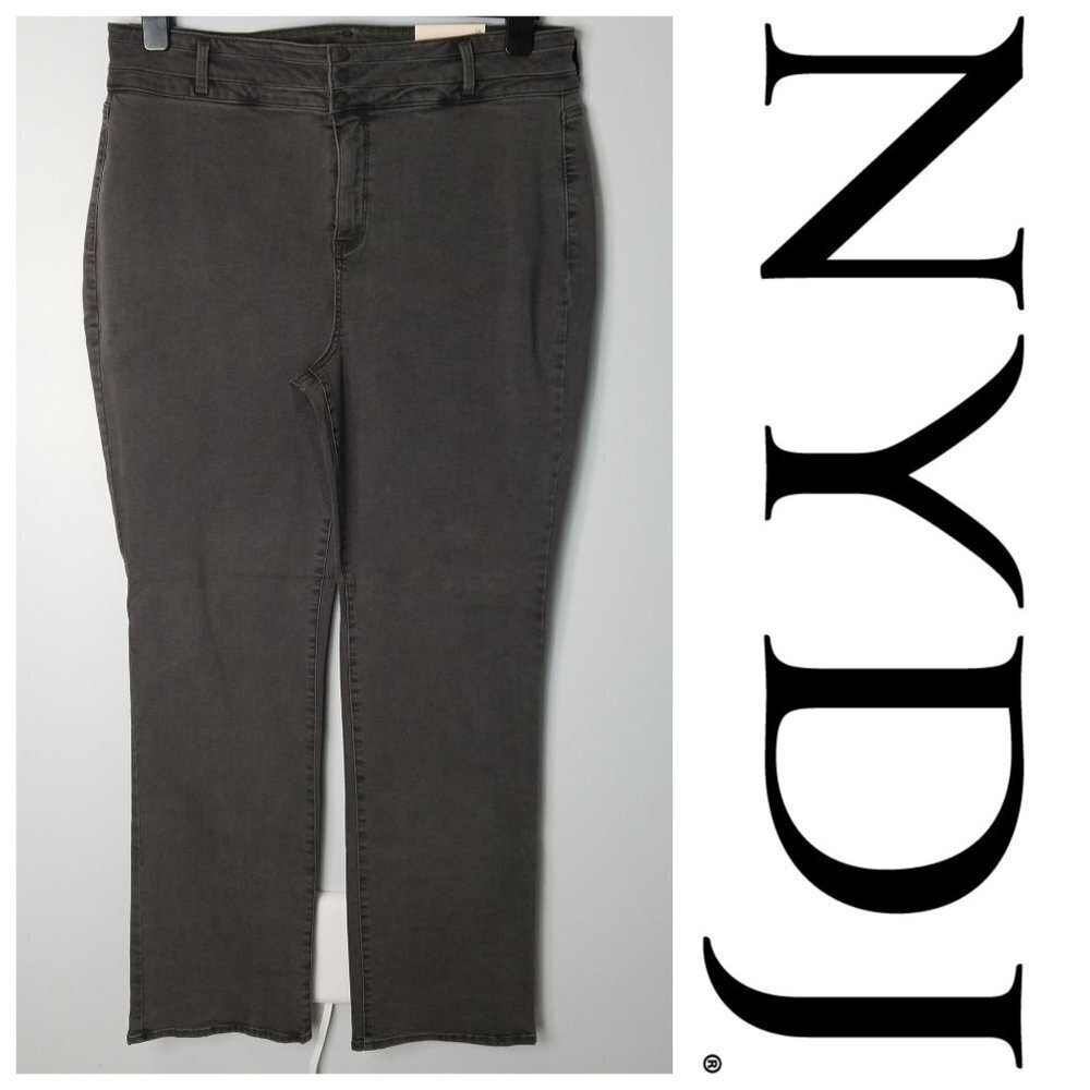 NEW NYDJ Marilyn Straight Gray Jeans 16
